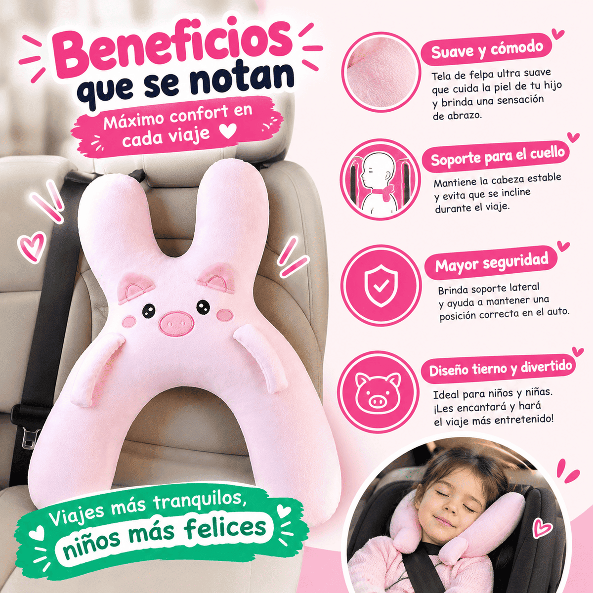 Almohada de viajes para Niños.