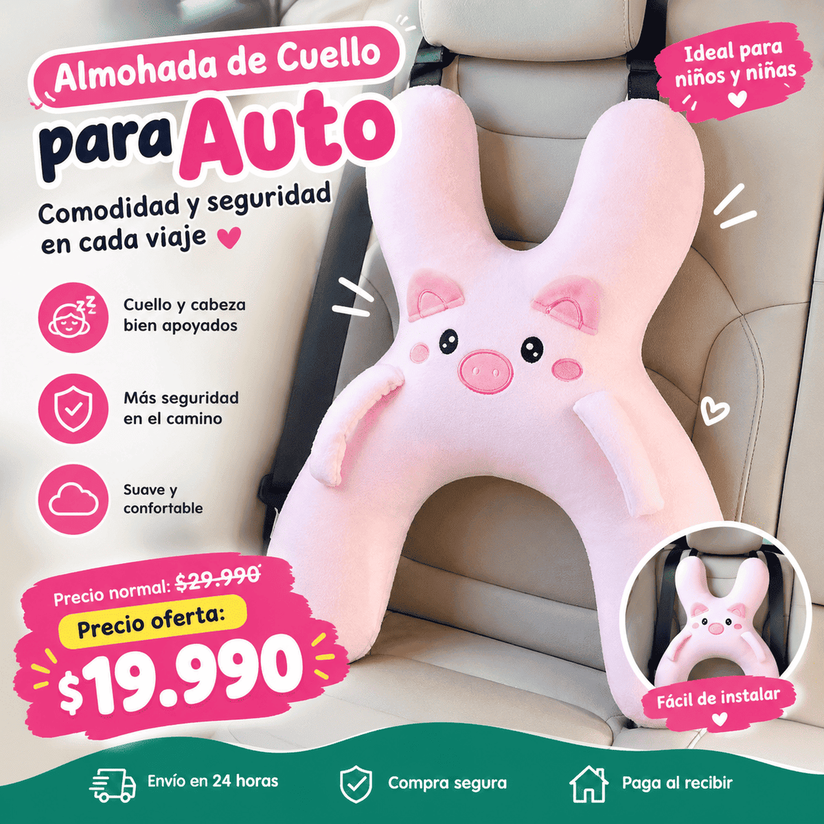 Almohada de viajes para Niños.