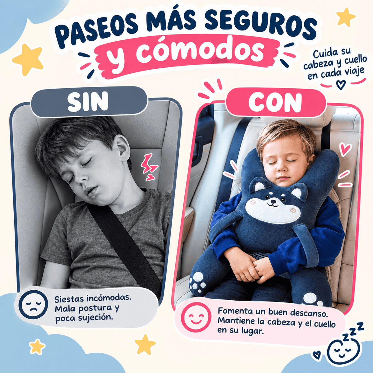 Almohada de viajes para Niños.